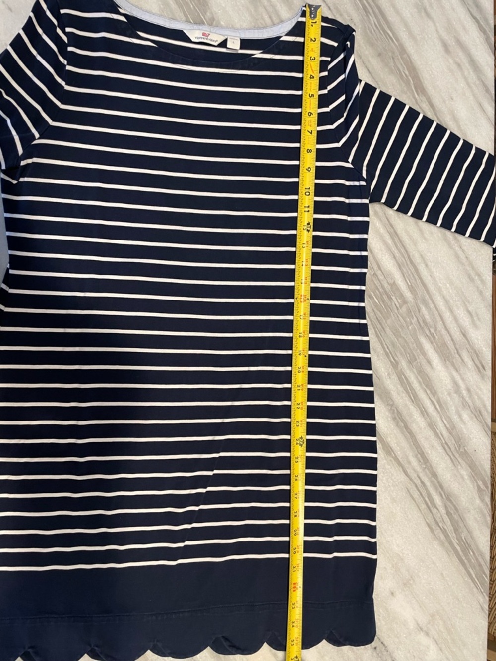 Vineyard Vines Navy and White Striped Boatneck Dress - Picture 5 of 7